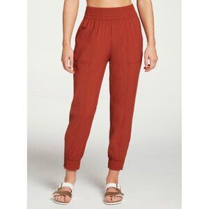 CALIA by Carrie Underwood Burnt Orange Journey Woven Workwear Joggers Medium